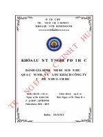 Đánh giá hình ảnh điểm đến Huế qua cảm nhận của du khách Công ty Cổ phần du lịch Huế