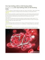 Các loại dưỡng chất cơ thể thường thiếu 