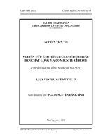 Luận văn nghiên cứu ảnh hưởng của chế độ khuấy đến chất lượng mạ composite chrome 