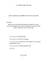 Điều tra ban đầu bệnh nhân điều trị nghiện các chất dạng thuốc phiện bằng thuốc methadone tại một số tỉnh miền núi phía bắc việt nam năm 2014 