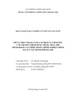 Nghiên cứu hành vi nguy cơ lây nhiễm HIV trong nhóm nghiện chích ma túy và hiệu quả chương trình dùng thuốc thay thế methadone tại thành phố hà nội 