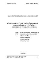 Khóa luận nghiên cứu hệ thống ổn định quỹ đạo chuyển động của ô tô ESC (electronic stability control)
