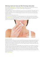 Những cách sơ cứu sai lầm thường mắc phải 