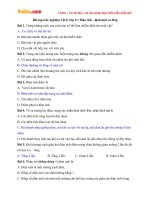 Bài tập trắc nghiệm Vật lý lớp 11: Điện tích - định luật cu lông