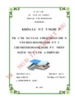 Thực trạng và giải pháp hoàn thiện văn hoá doanh nghiệp tại chi nhánh DNTN Ngô Đồng tại Thừa Thiên Huế