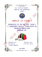 Đánh giá mức độ nhận biết thương hiệu của khách du lịch đối với công ty du lịch Vietravel trên địa bàn thành phố Huế