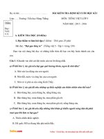 Đề thi học kì 1 môn Toán, Tiếng Việt lớp 5 trường tiểu học Hùng Thắng năm 2015 - 2016