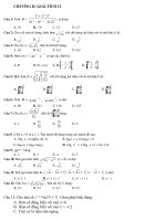 337 Câu Trắc Nghiệm Giải Tích 12 (Có đáp án)