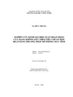 Nghiên cứu đánh giá hiệu suất hoạt động của mạng không dây theo tiêu chuẩn IEEE 802 15 bằng phương pháp mô phỏng máy tính 