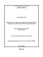 Biện pháp quản lý nâng cao chất lượng công tác chủ nhiệm lớp tại trường trung học phổ thông mạc đĩnh chi quận dương kinh 