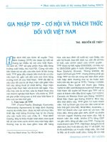 Việt Nam gia nhập TPP cơ hội và thách thức đối với Việt nam gia nhap tpp co hoi va thach thuc doi voi viet nam