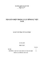 Tội gián điệp trong luật hình sự việt nam 