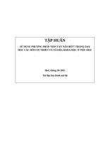 Sử dụng phương pháp bàn tay nặn bột trong dạy học các môn tự nhiên và xã hội, khoa học ở tiểu học 
