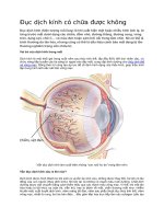 Đục dịch kính có chữa được không
