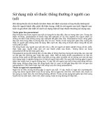 Sử dụng một số thuốc thông thường ở người cao tuổi