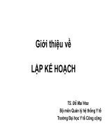 GIới thiệu về lập kế hoạch  đại học y tế công cộng