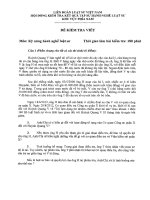 ĐỀ THI HẾT TẬP SỰ HÀNH NGHỀ LUẬT SƯ ĐỢT 1 2014 THI VIẾT 1