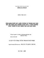 Phát triển năng lực tư duy và rèn trí thông minh cho học sinh trung học phổ thông thông qua bài tập hóa học 