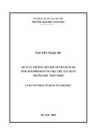 Quản lý trường tiểu học huyện hưng hà tỉnh thái bình đáp ứng mục tiêu xây dựng trường học thân thiện 