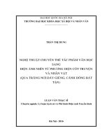 Nghệ thuật chuyển thể tác phẩm văn học sang điện ảnh nhìn từ phương diện cốt truyện và nhân vật (qua trăng nơi đáy giếng, cánh đồng bất tận) 