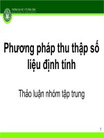 Hướng dẫn thảo luận nhóm nghiên cứu định tính