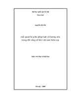 Mối quan hệ giữa pháp luật và hương ước trong đời sống xã hội việt nam hiện nay 