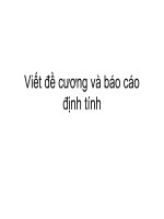 Viết đề cương và báo cáo định tính