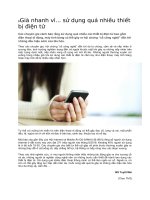 Già nhanh vì sử dụng quá nhiều thiết bị điện tử