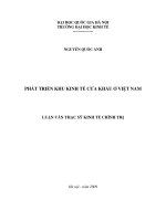 Phát triển khu kinh tế cửa khẩu ở việt nam 