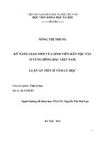 Kỹ năng giao tiếp của sinh viên dân tộc tày ở vùng đông bắc việt nam