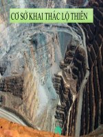 công tác chuẩn bị đất đá trên mỏ lộ thiên