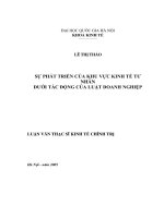 Sự phát triển của khu vực kinh tế tư nhân dưới tác động của luật doanh nghiệp 
