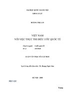 Việt nam với việc thực thi điều ước quốc tế 