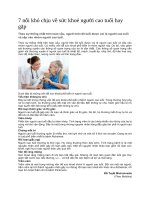 7 nỗi khó chịu về sức khoẻ người cao tuổi hay gặp