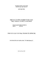 Hợp tác xã nông nghiệp ở việt nam thực trạng, vấn đề và giải pháp 