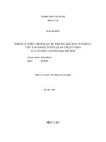 Pháp luật điều chỉnh quan hệ thương mại dịch vụ pháp lý việt nam trong tương quan với quy định của tổ chức thương mại thế giới 