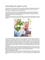Dinh dưỡng cho người cao tuổi