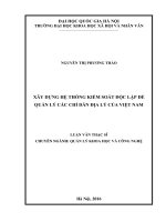 Xây dựng hệ thống kiểm soát độc lập để quản lý các chỉ dẫn địa lý của việt nam 