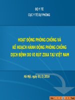 Hoạt động phòng chống và kế hoạch hành động phòng chống  dịch bệnh do vi rút zika tại việt nam