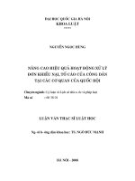 Nâng cao hiệu quả hoạt động xử lý đơn khiếu nại, tố cáo của công dân tại các cơ quan của quốc hội 