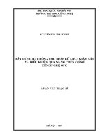 Xây dựng hệ thống thu nhập dữ liệu, giám sát và điều khiển qua mạng trên cơ sở công nghệ OPC 