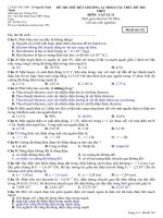 Đề vật lý 11 chương 1,2 theo cấu trúc BGD