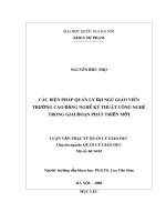 Các biện pháp quản lý đội ngũ giáo viên trường cao đẳng nghề kỹ thuật công nghệ trong giai đoạn phát triển mới 