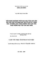 Vận dụng phương pháp dạy học tích cực vào dạy học một số dạng bài tập về vectơ (hình học 10 nâng cao) theo hướng tích cực hóa hoạt động học tập của học sinh 