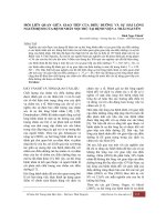 Mối liên quan giữa giao tiếp của điều dưỡng và sự hài lòng của của người bệnh nội trú tại bệnh viện a thái nguyên