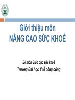 Giới thiệu môn học nâng cao sức khỏe