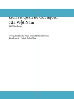 Tác động của điều kiện tự nhiên, xã hội đối với cho chính sách và hoạt động đối ngoại của Việt Nam.