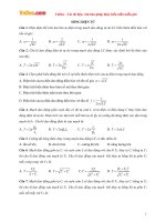 Bài tập trắc nghiệm lý thuyết sóng điện từ