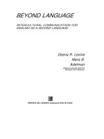 Beyond languageCrosscultural communication. Deena R. levine, MA. Mara B. Adelman, Ph.D