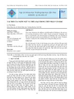 Vai trò của ngôn ngữ và thế loại trong tiếp nhận văn học 